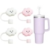 Wlitqukk 4Pcs Straw Cover Food Grade Silicone Dust-Proof Accessories Cloud