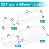 Vtopmart 25 PCS Plastic Clear Drawer Organizer, Acrylic Desk Drawer organizers - Image 2