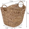 Household Essentials ML-4002 Tall Water Hyacinth Wicker Basket - Image 8